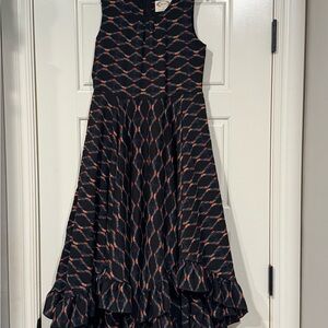 Joyfolie Black and Red Patterned Kids Dress